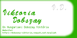 viktoria dobszay business card